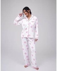 Loungeable - Celestial Printed Super Soft Revere Pyjama Set - Lyst