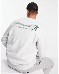 Jack & Jones - Originals Crew Neck Sweatshirt With Run Club Back Print - Lyst
