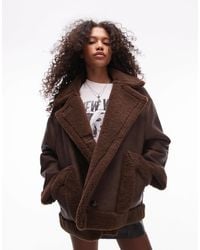 TOPSHOP - Oversized Car Coat - Lyst
