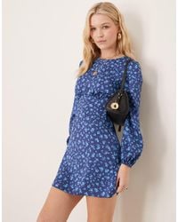 New Look - Vestito Corto A Maniche Lunghe - Lyst