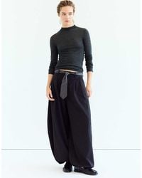 Stradivarius - Basic Wool And Silk Funnel-neck Jumper - Lyst