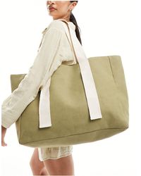 South Beach - Canvas Oversized Shoulder Tote Bag - Lyst