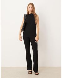 ASOS - Ribbed Flare Pants - Lyst
