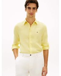 Tommy Hilfiger - Regular Fit Washed Pure Linen Shirt - Lyst