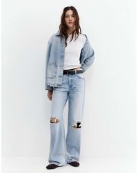 Pull&Bear - Ripped Boyfriend Jeans - Lyst