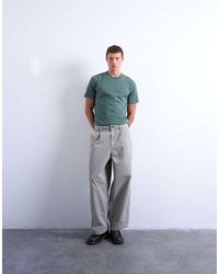 TOPMAN - Herringbone Barrel Trouser - Lyst