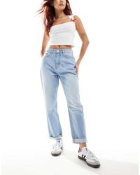 Don't Think Twice - Vaqueros Mom Holgados Con Lavado Azul Claro Veron De Dtt - Lyst