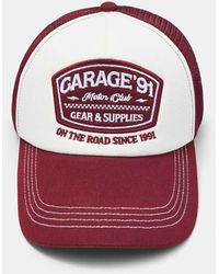 Pull&Bear - Casquette trucker garage'91 bordeaux - Lyst