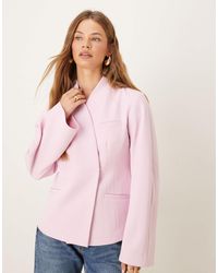 ASOS - Tailored Collarless Cocoon Sleeve Blazer - Lyst