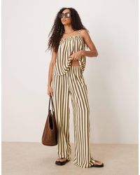 ASOS - Linen Blend Pull On Trouser - Lyst