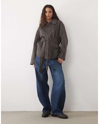 ASOS - Low Belt Short Trench Coat With Wool - Lyst
