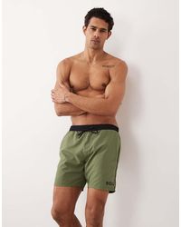BOSS - Boss Starfish Logo Swim Shorts - Lyst