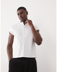 ASOS - Heavyweight Regular Fit T-Shirt With Henley Neck And Cap Sleeve - Lyst