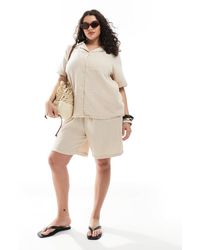 ONLY - – schlupf-shorts aus dünnem, weitmaschig gewebtem baumwollstoff - Lyst