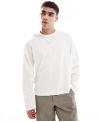 ASOS - – kastiges, langärmliges oversize-t-shirt aus schwerem material - Lyst