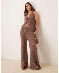 ASOS - Knitted Crochet Trouser Co-ord - Lyst