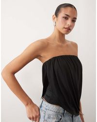 ASOS - Slinky Asymmetric Drape Bandeau Top - Lyst