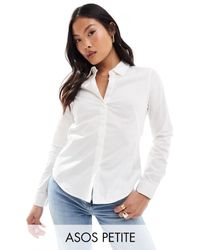 ASOS - Camisa blanca entallada - Lyst