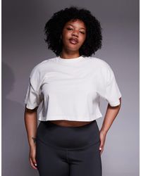 4505 - Curve Icon Heavyweight Cotton Cropped T-shirt With Quick Dry Finish - Lyst