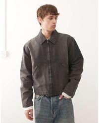Weekday - Recht Jack Van Canvas Met Wassing - Lyst