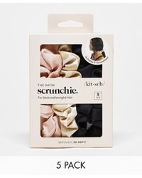 Kitsch - Assorted Satin Sleep Scrunchies 5 Pack - Lyst