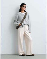 Oysho - 5-Pocket Wide-Leg Trousers - Lyst