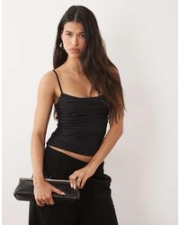 ASOS - Polyamide Double Layer Cami Top With Mesh Contrast - Lyst