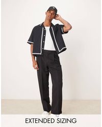 ASOS - Smart Wide Leg Trousers With Front Pleat - Lyst