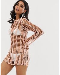 Missguided – Häkelkleid - Pink