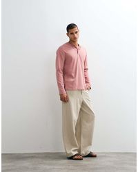 ASOS - Relaxed Long Sleeve Henley T-shirt - Lyst
