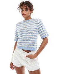 ASOS - Knitted Half Sleeve Top - Lyst