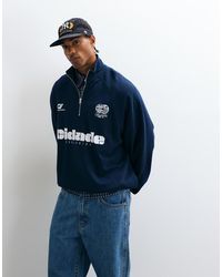 ASOS - Extreme Oversized Half Zip Sweatshirt With Cinch And Mock Storm Flap - Lyst