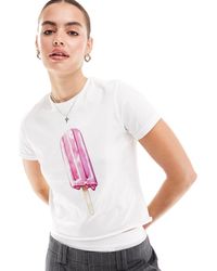 ASOS - T-shirt effet rétréci à imprimé glace - Lyst