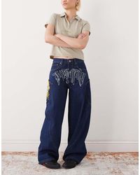 Ed Hardy - Gothic Skull Relaxed Balloon Jeans - Lyst