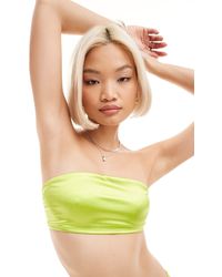 Monki - Mix and match - top bikini a fascia lime - Lyst