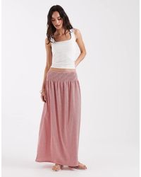 ONLY - Maxi Rok Met Gingham Ruit - Lyst