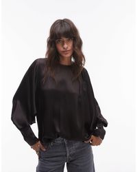 & Other Stories - Drape Detail Blouse With Volume Sleeves - Lyst