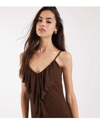 Vero Moda - Frill Trim Cami Midaxi Dress - Lyst