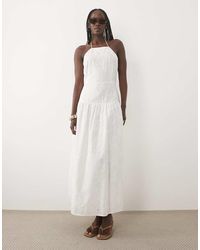 Mango - Vestito Lungo Allacciato Al Collo - Lyst