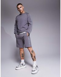 BOSS - Pantalones Cortos De Chándal Grises Con Logo A Tono De Hugo Bodywear - Lyst