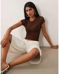 ASOS - Sheer Mesh Baby Tee - Lyst