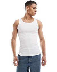 New Look - Muscle Fit Rib Vest - Lyst