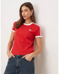 adidas Originals - 3 Stripes Slim Tee - Lyst