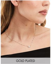 ALDO - Plated Delicate Necklace With Eye Pendant - Lyst