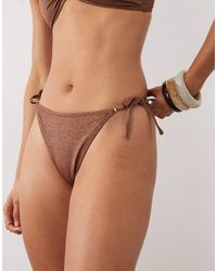New Look - Glitter Beaded Bikini Bottoms - Lyst