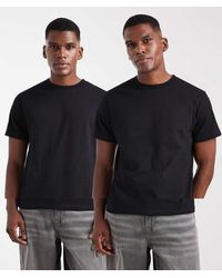 ASOS - Set Van 2 Basic T-Shirts Met Ronde Hals - Lyst