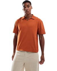 ASOS - – kastiges relaxed-fit-polohemd aus schwerem stoff - Lyst