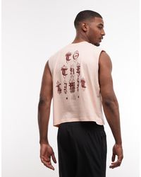 4505 - Heavyweight Quick Dry Cropped Cotton Tank With Back Graphic - Lyst