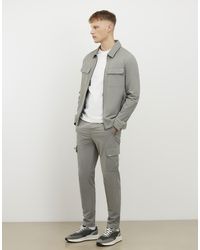 River Island - Skinny Fit Stretch Cargo Trousers - Lyst