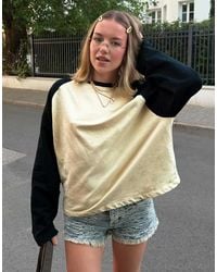 Bershka - Round Neck Raglan Jumper - Lyst